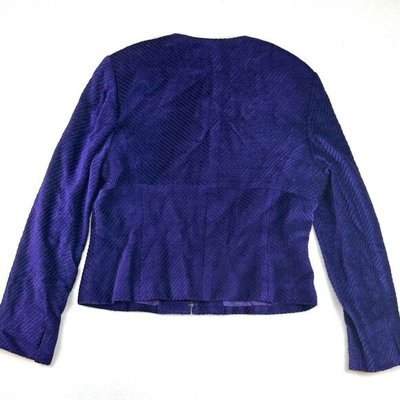 Carlisle Purple Wool Blend Vintage‎ Full Zip Cardigan Sweater Women’s 12 - Picture 9 of 9